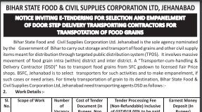 agency to transport foodgrains bihar
