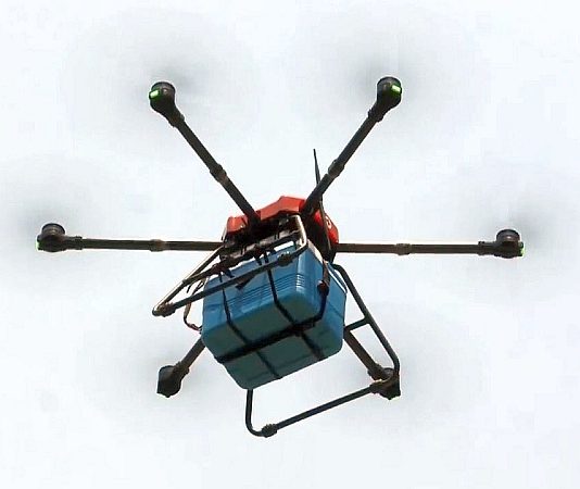 Blood delivery through drone