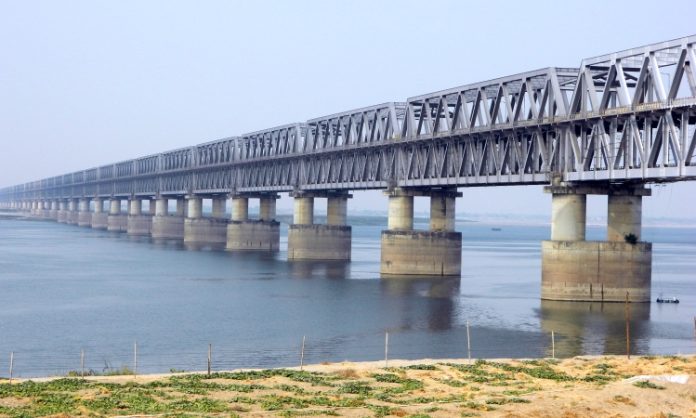 railway bridge on river Ganga